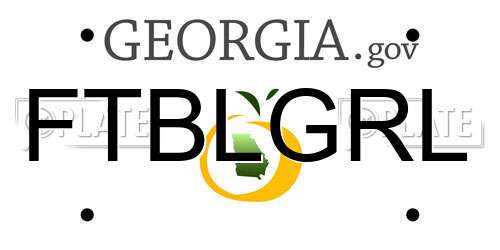 FTBLGRL Georgia License Plate