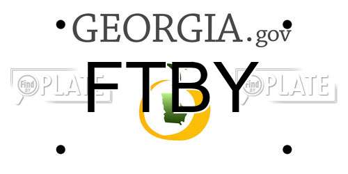 FTBY Georgia License Plate