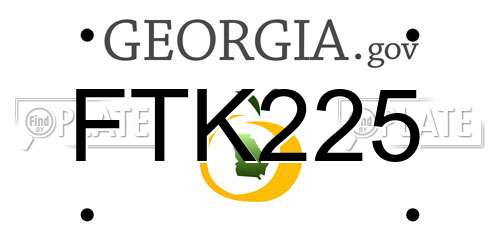 FTK225 Georgia License Plate