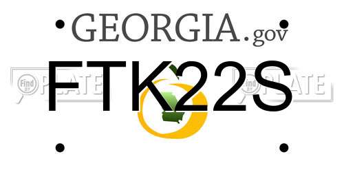 FTK22S Georgia License Plate