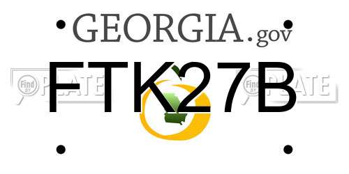 FTK27B Georgia License Plate