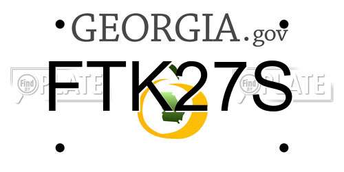 FTK27S Georgia License Plate