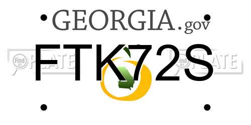 FTK72S Georgia License Plate
