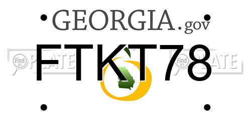 FTKT78 Georgia License Plate
