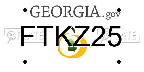 FTKZ25 Georgia License Plate
