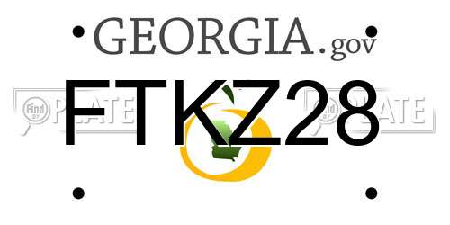 FTKZ28 Georgia License Plate