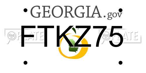 FTKZ75 Georgia License Plate