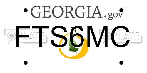 FTS6MC Georgia License Plate
