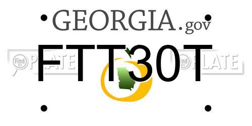 FTT30T Georgia License Plate