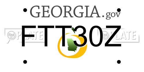 FTT30Z Georgia License Plate
