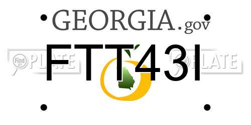 FTT43I Georgia License Plate