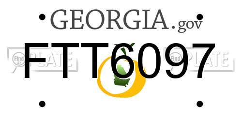 FTT6097 Georgia License Plate
