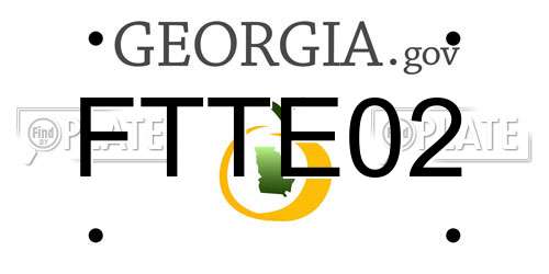 FTTE02 Georgia License Plate