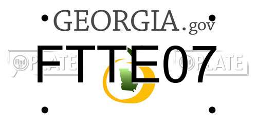 FTTE07 Georgia License Plate
