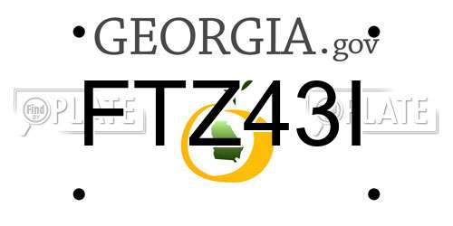 FTZ43I Georgia License Plate