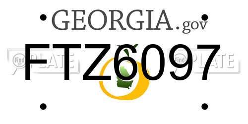 FTZ6097 Georgia License Plate