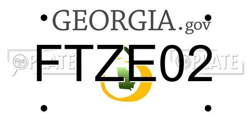 FTZE02 Georgia License Plate