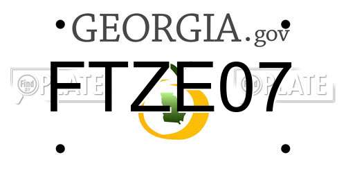 FTZE07 Georgia License Plate