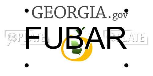 FUBAR Georgia License Plate