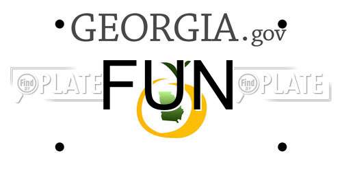 FUN Georgia License Plate