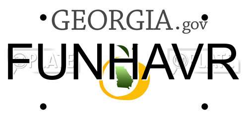 FUNHAVR Georgia License Plate