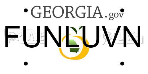 FUNLUVN Georgia License Plate
