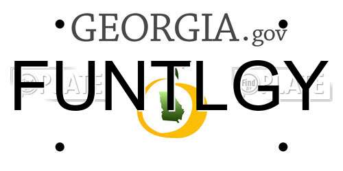 FUNTLGY Georgia License Plate