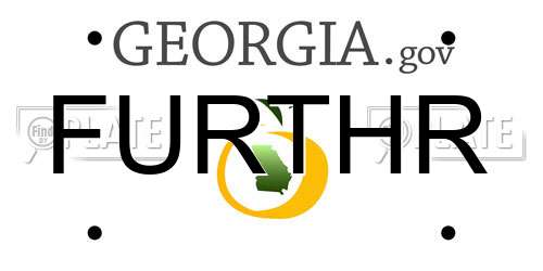 FURTHR Georgia License Plate