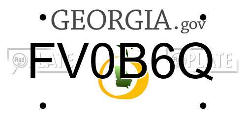 FV0B6Q Georgia License Plate