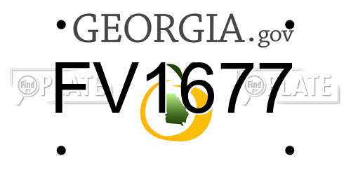 FV1677 Georgia License Plate