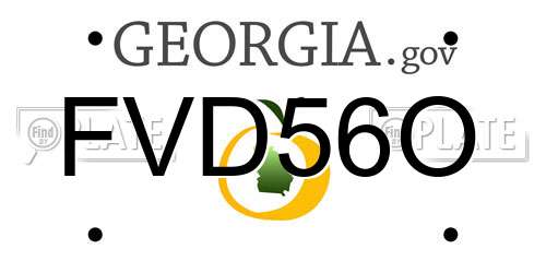FVD56O Georgia License Plate