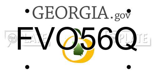 FVO56Q Georgia License Plate