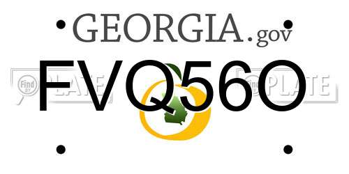 FVQ56O Georgia License Plate