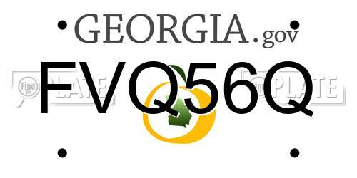 FVQ56Q Georgia License Plate