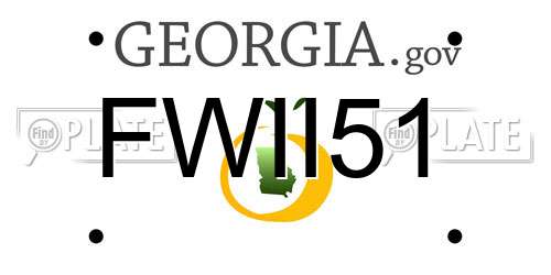 FWII51 Georgia License Plate