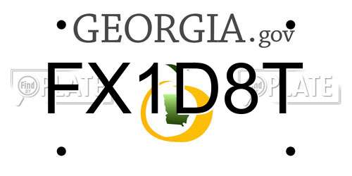 FX1D8T Georgia License Plate