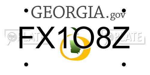 FX1O8Z Georgia License Plate