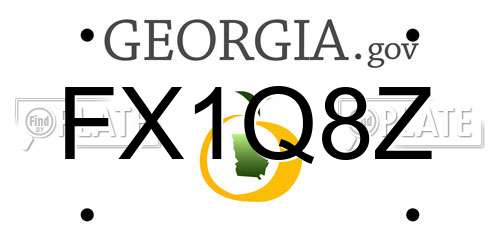 FX1Q8Z Georgia License Plate