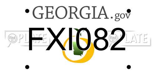 FXI082 Georgia License Plate