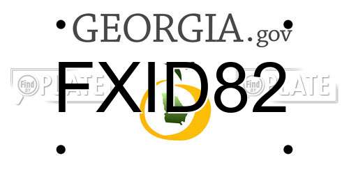 FXID82 Georgia License Plate