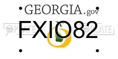 FXIO82 Georgia License Plate