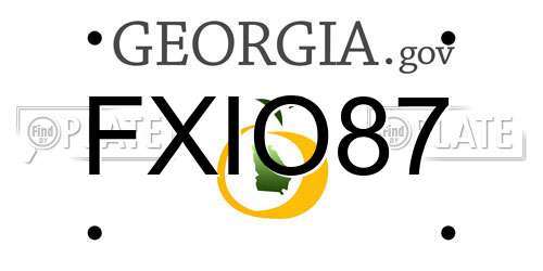 FXIO87 Georgia License Plate