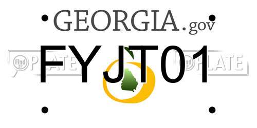 FYJT01 Georgia License Plate
