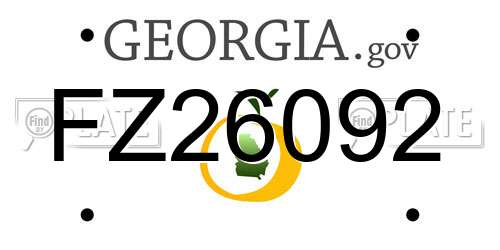 FZ26092 Georgia License Plate