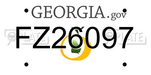 FZ26097 Georgia License Plate