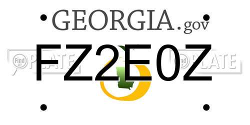 FZ2E0Z Georgia License Plate