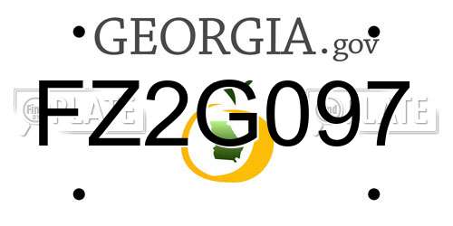FZ2G097 Georgia License Plate