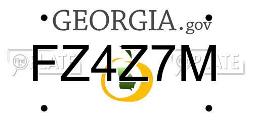 FZ4Z7M Georgia License Plate