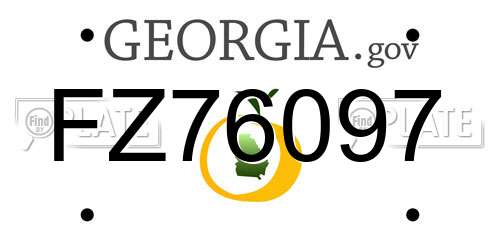 FZ76097 Georgia License Plate
