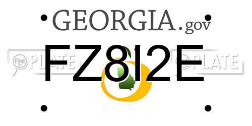 FZ8I2E Georgia License Plate